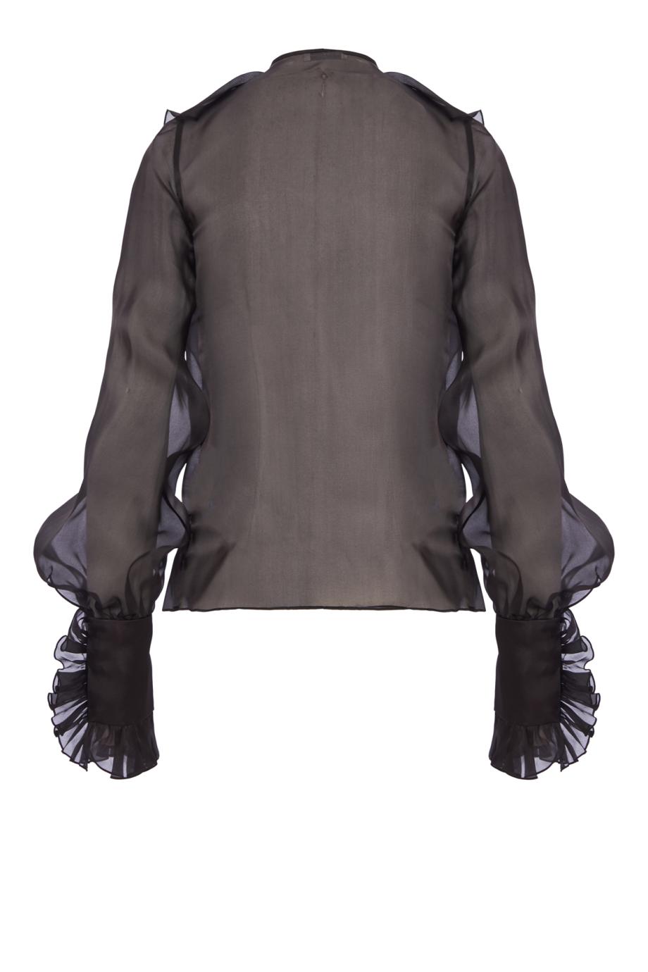 Ruffled silk-organza blouse