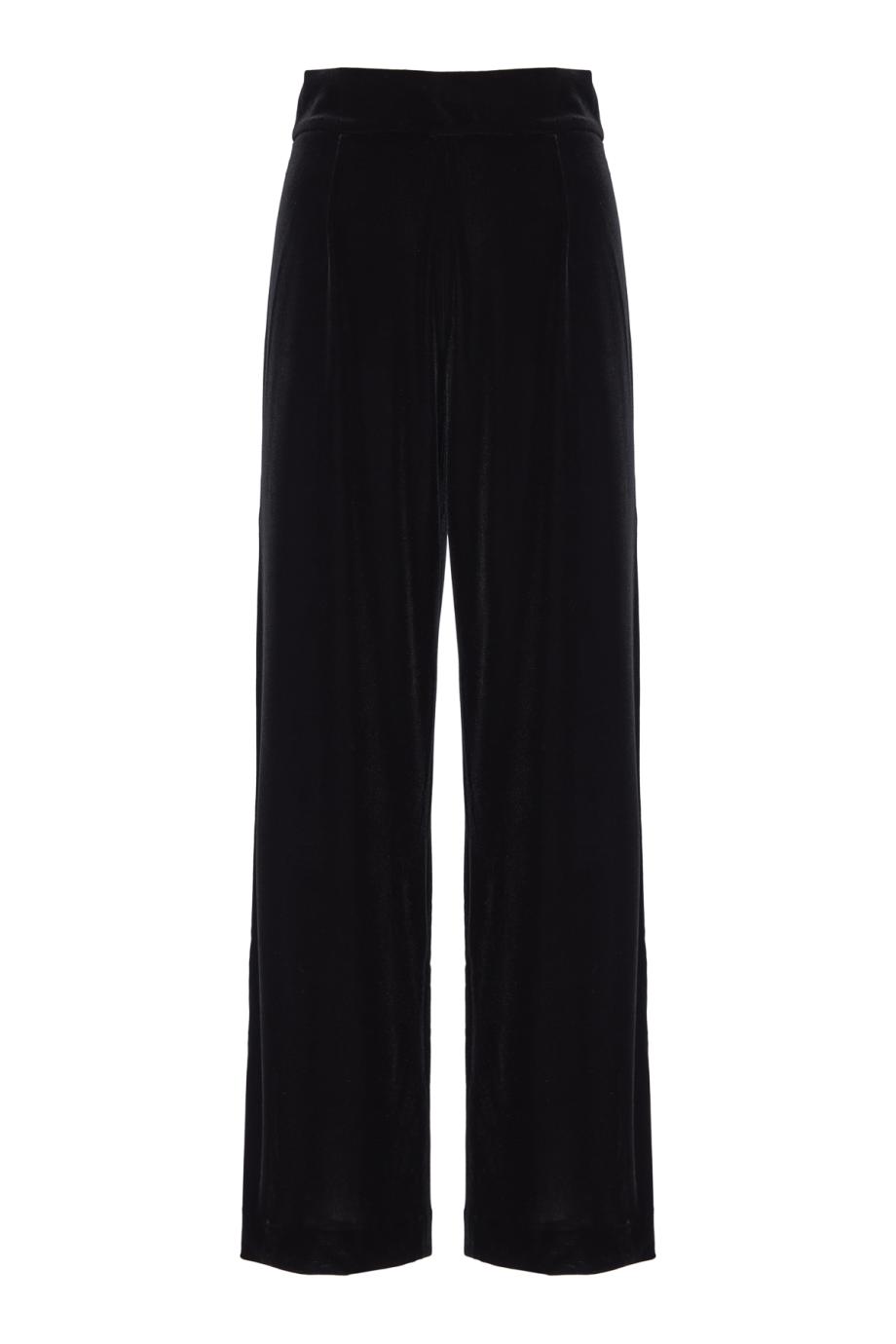 Cipro embroidered velvet pants