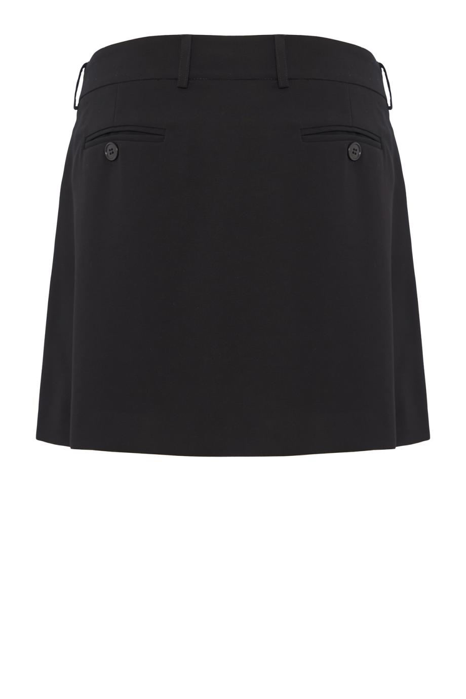 Pleated flannel mini skirt