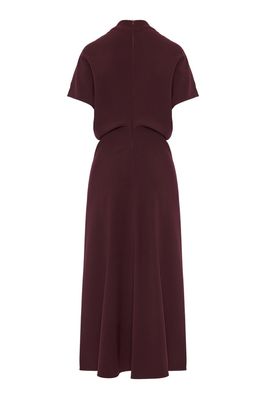 Ruched crepe midi dress