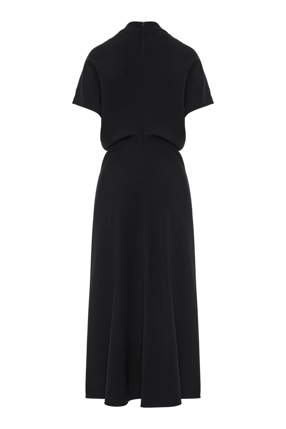 Ruched crepe midi dress