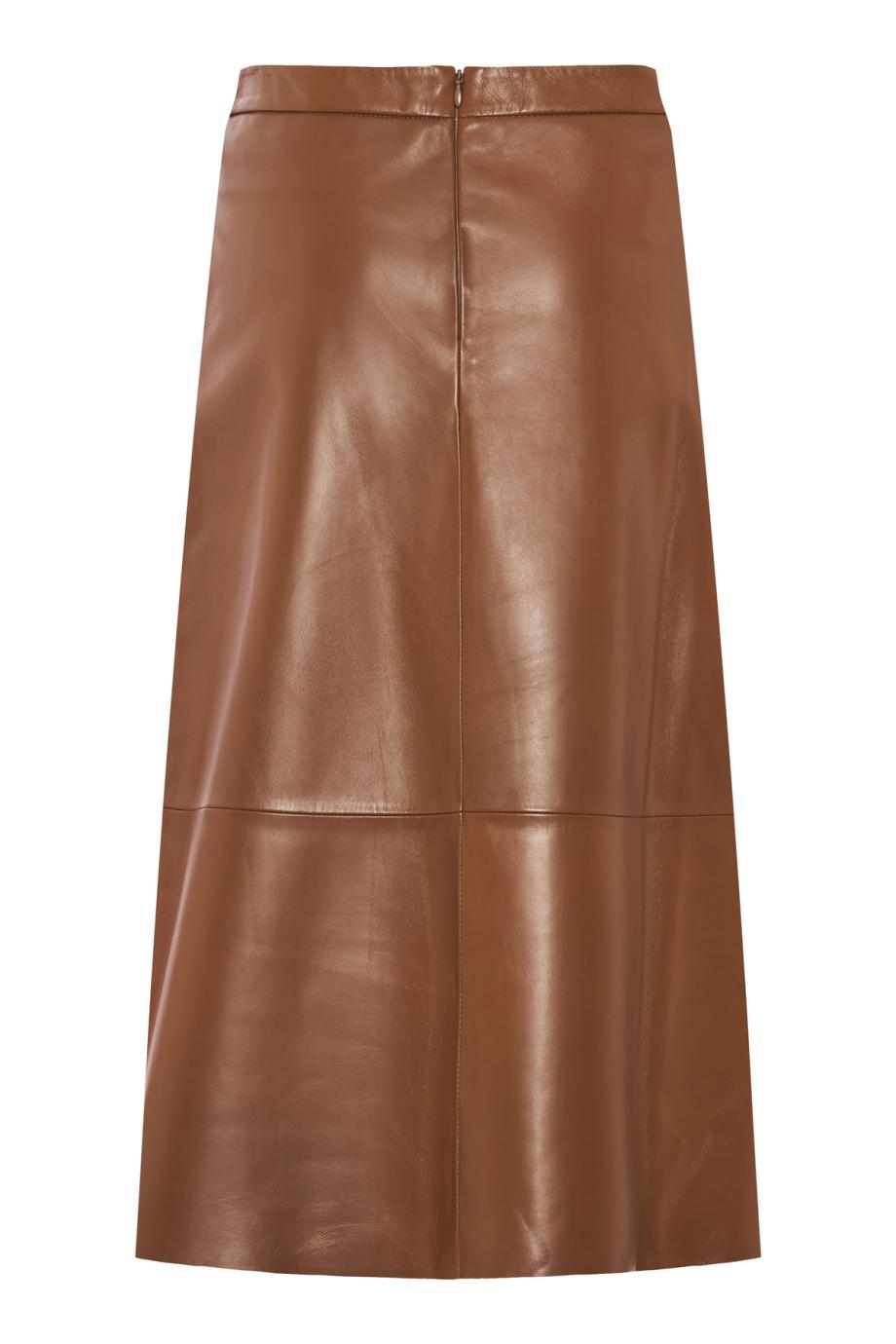 Gwenda leather midi skirt 