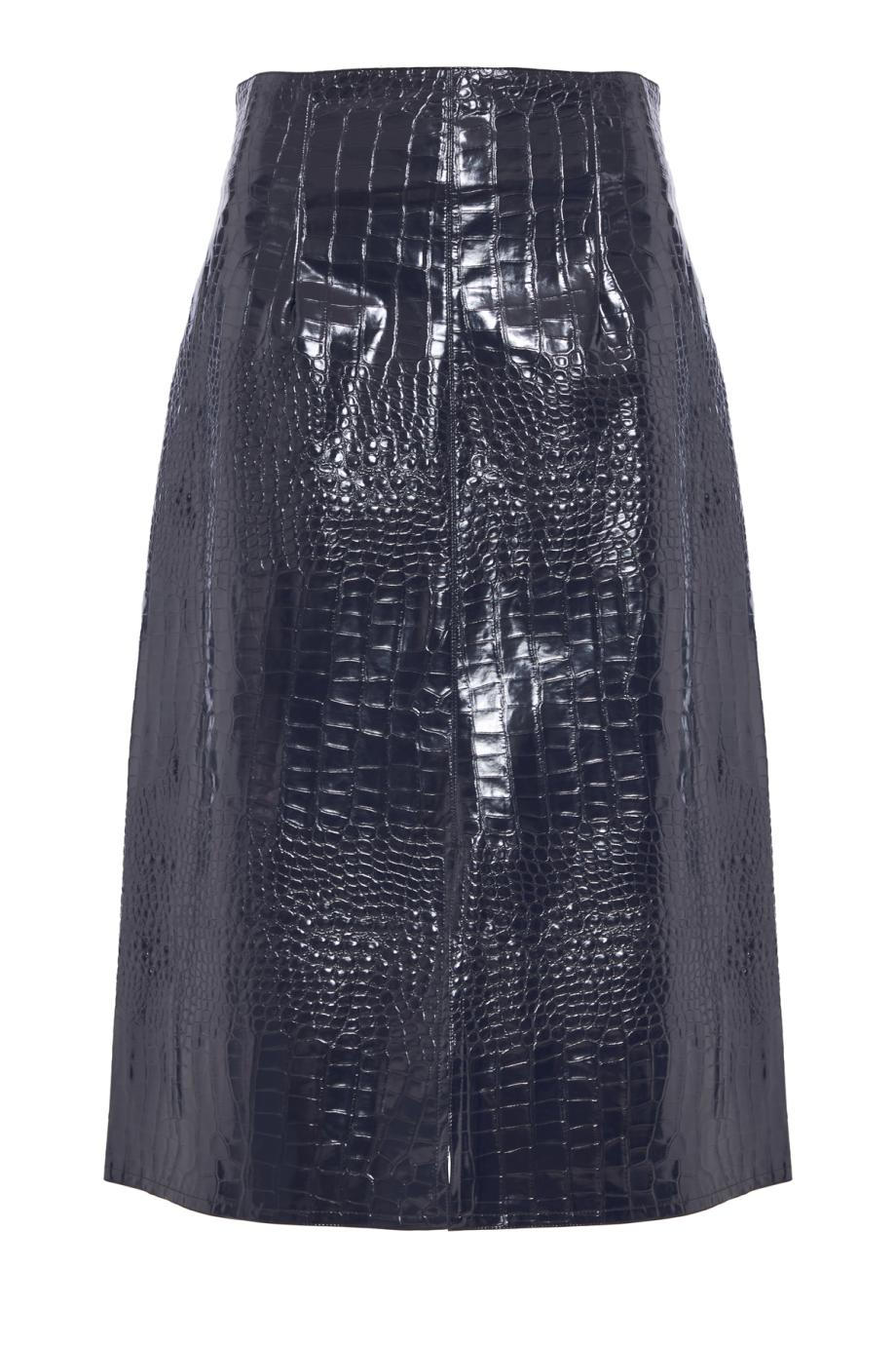 Dingo croc-leather midi skirt