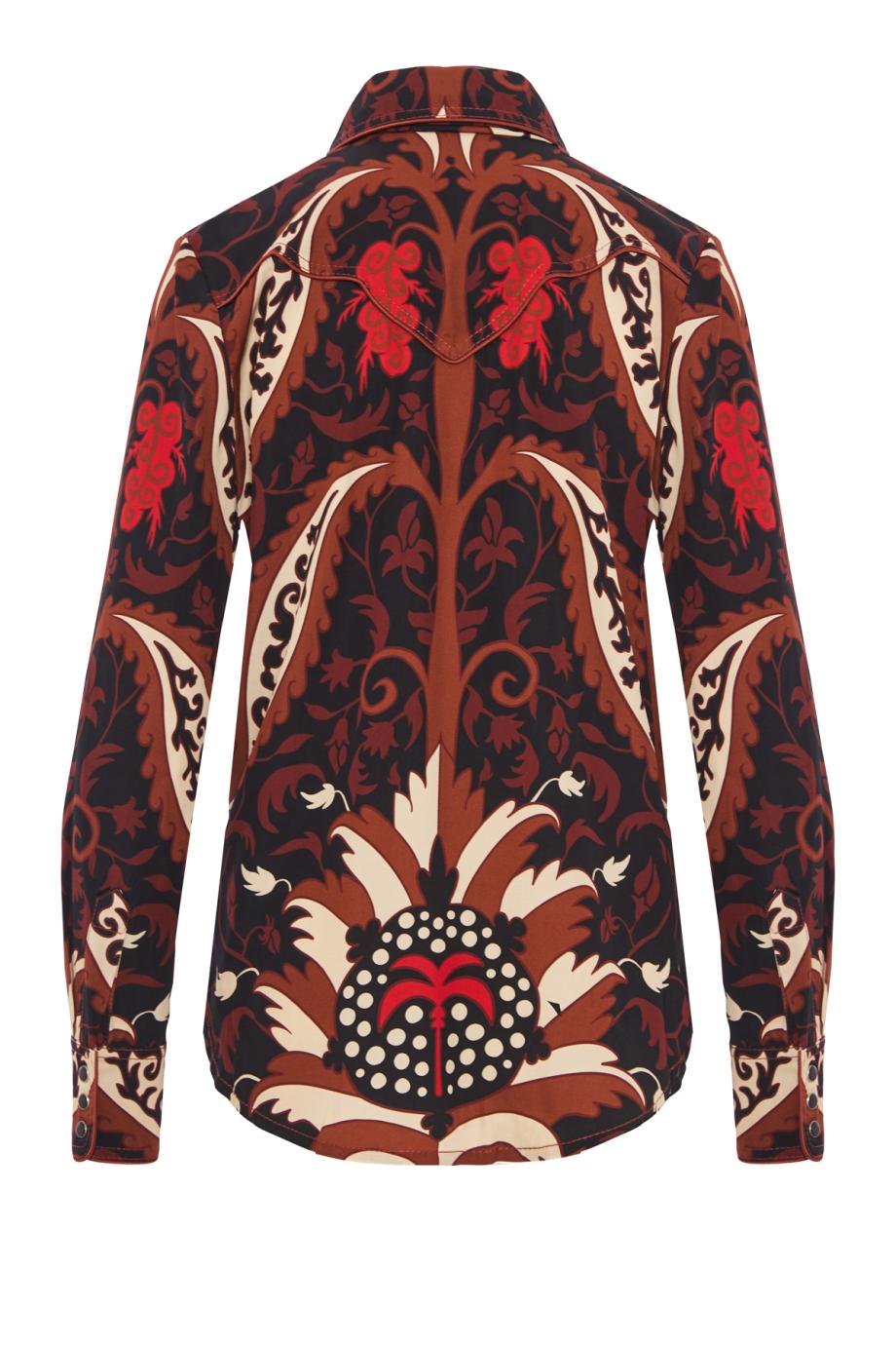 Hacia Puerto printed jersey blouse