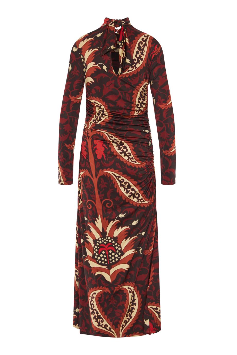Start Point printed jersey midi dress
