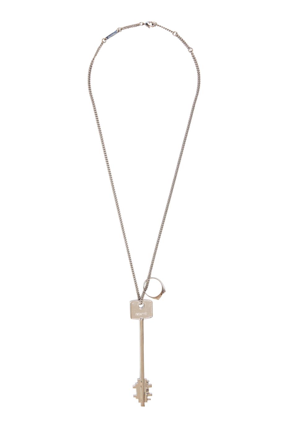 Key silver-tone necklace 