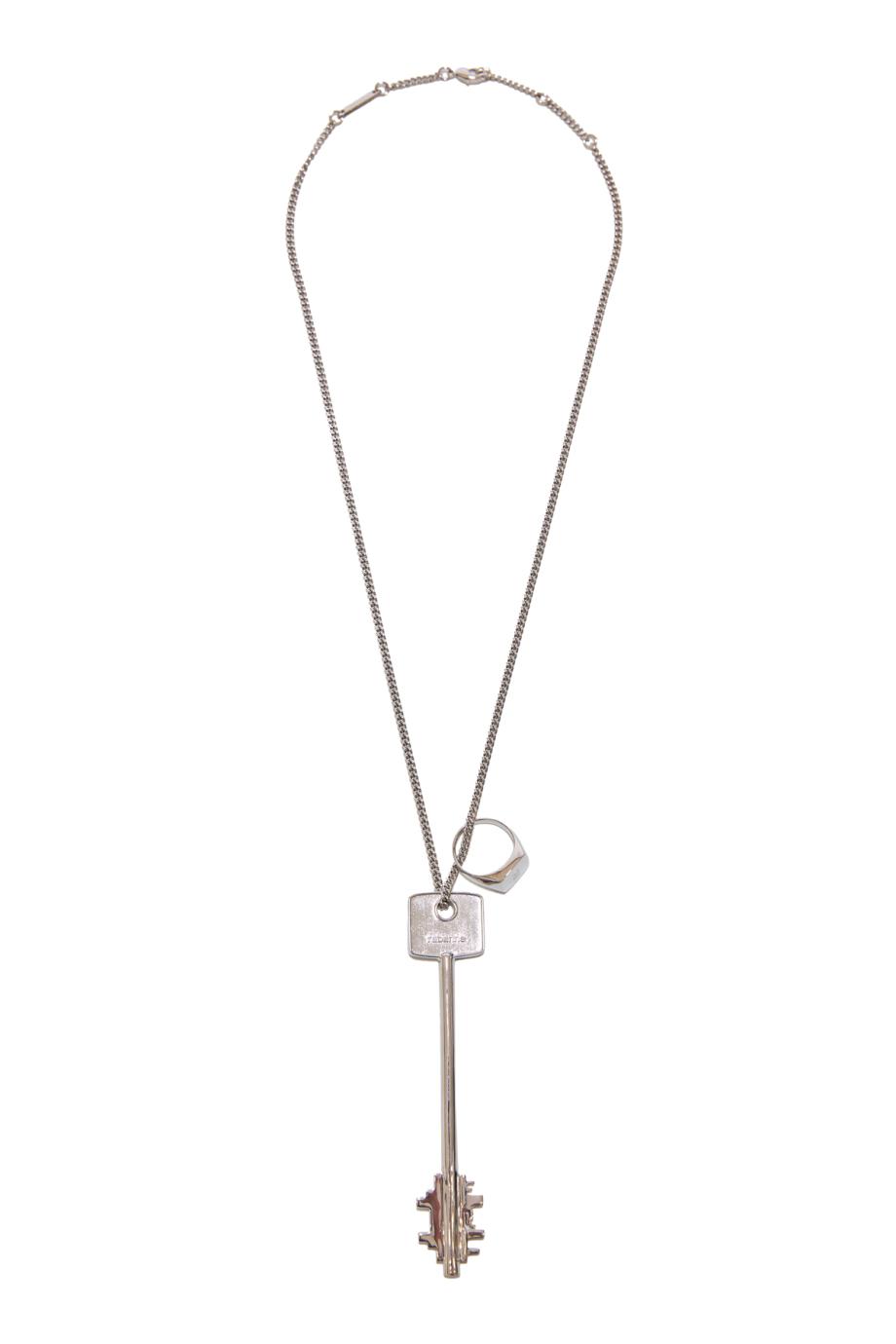 Key silver-tone necklace 