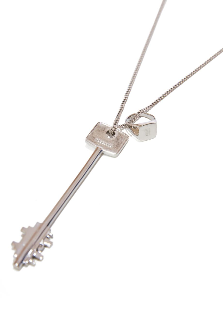 Key silver-tone necklace 
