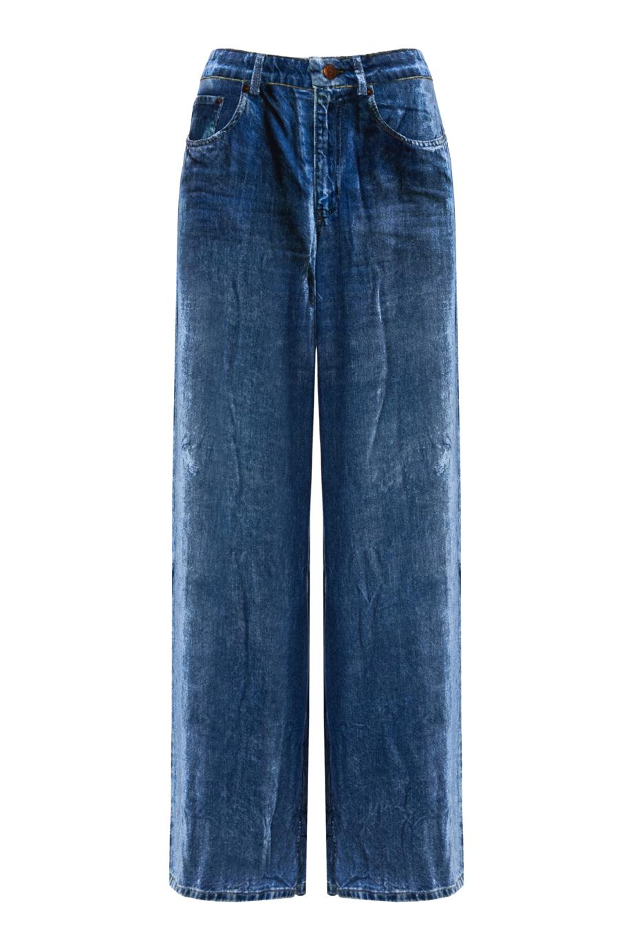 Velvet jean-printed pants