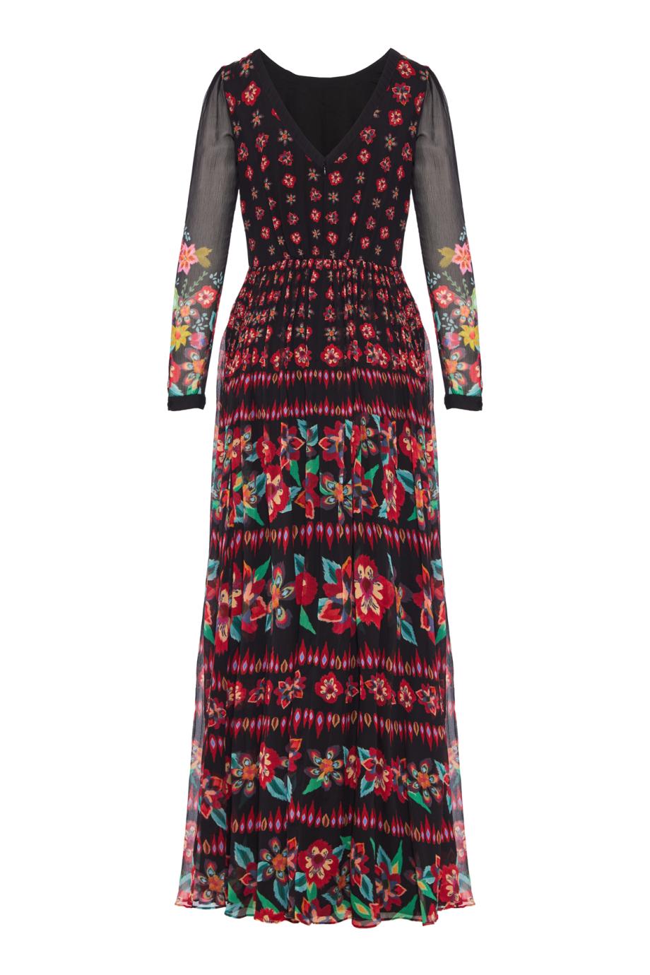 Blythe printed crinkled silk-blend maxi dress