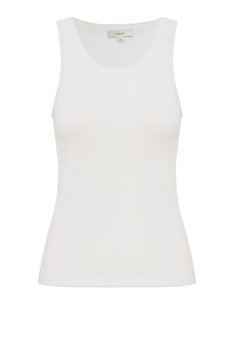 Ribbed Scoop-Neck cotton Tank