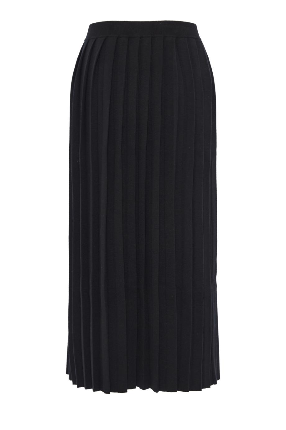 Minda pleated cashmere and cotton midi skirt