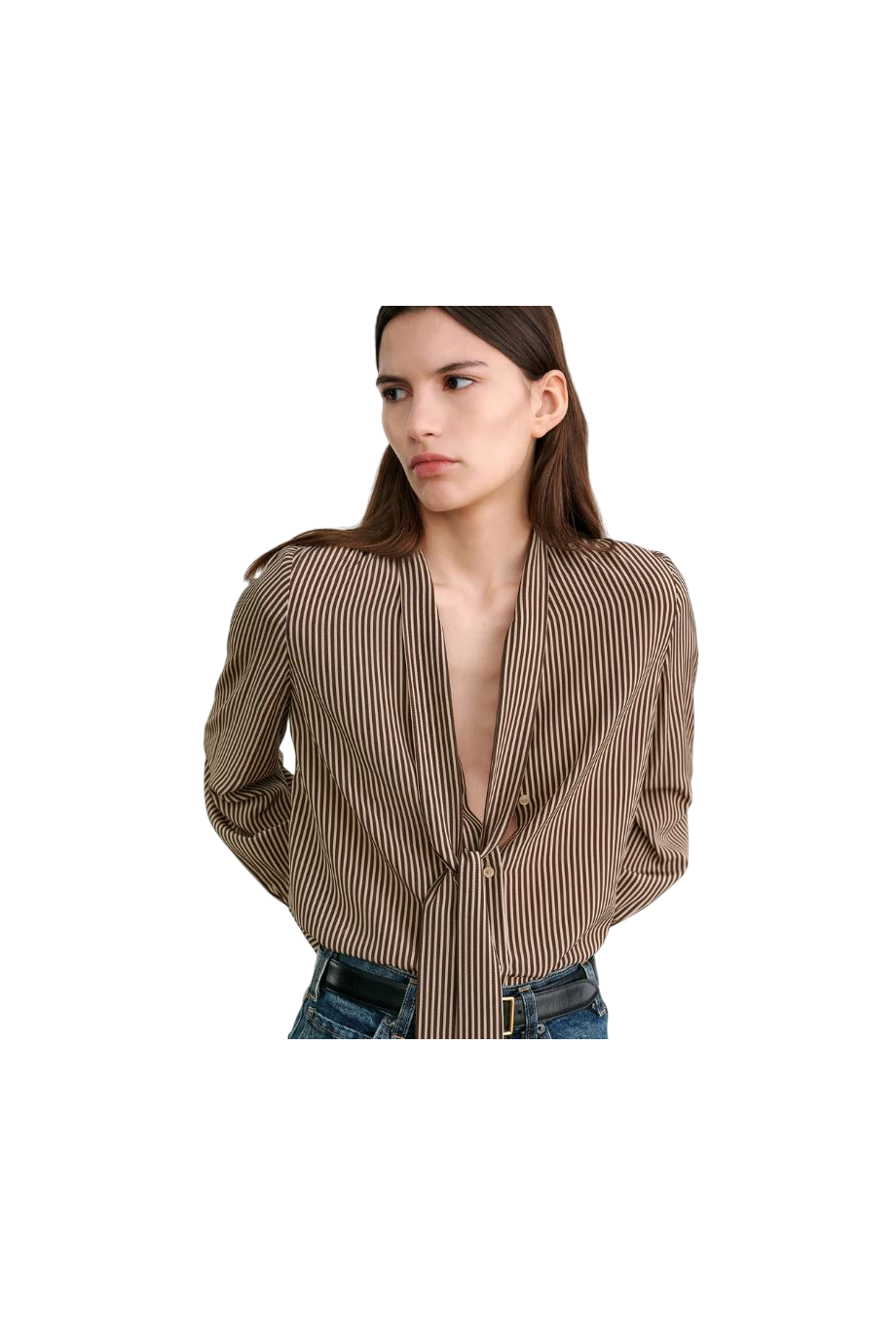 Irina striped silk blouse