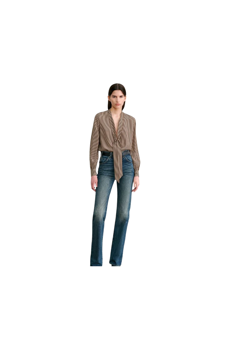 Irina striped silk blouse