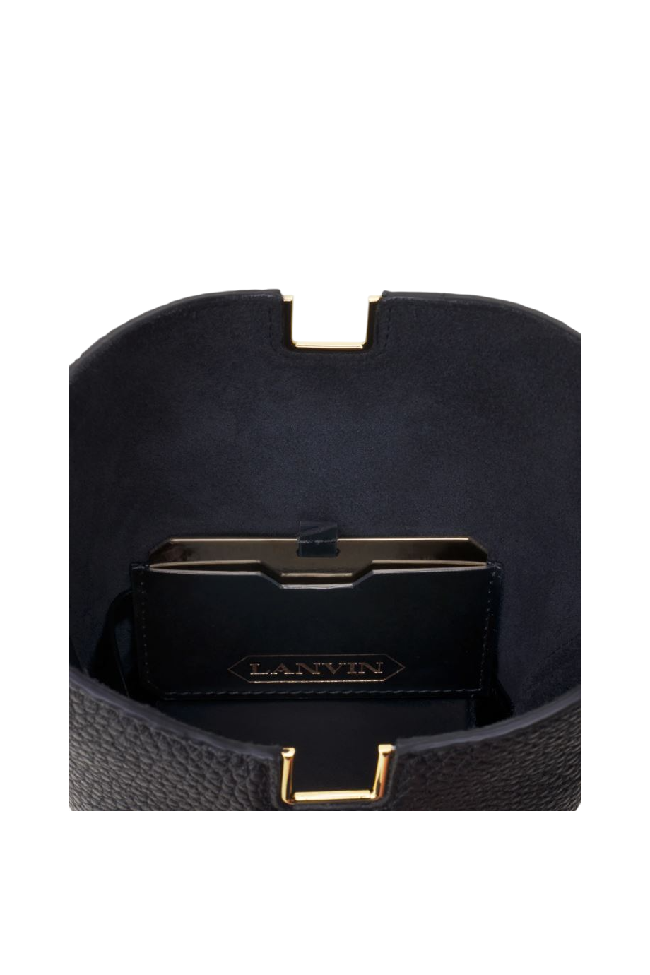Nano pebbled-leather bucket bag