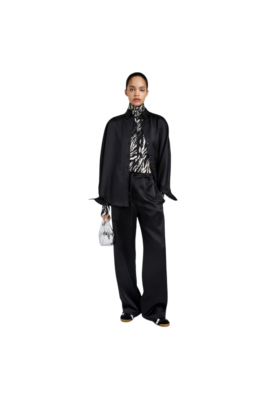 Magnus crinkled-crepe pants
