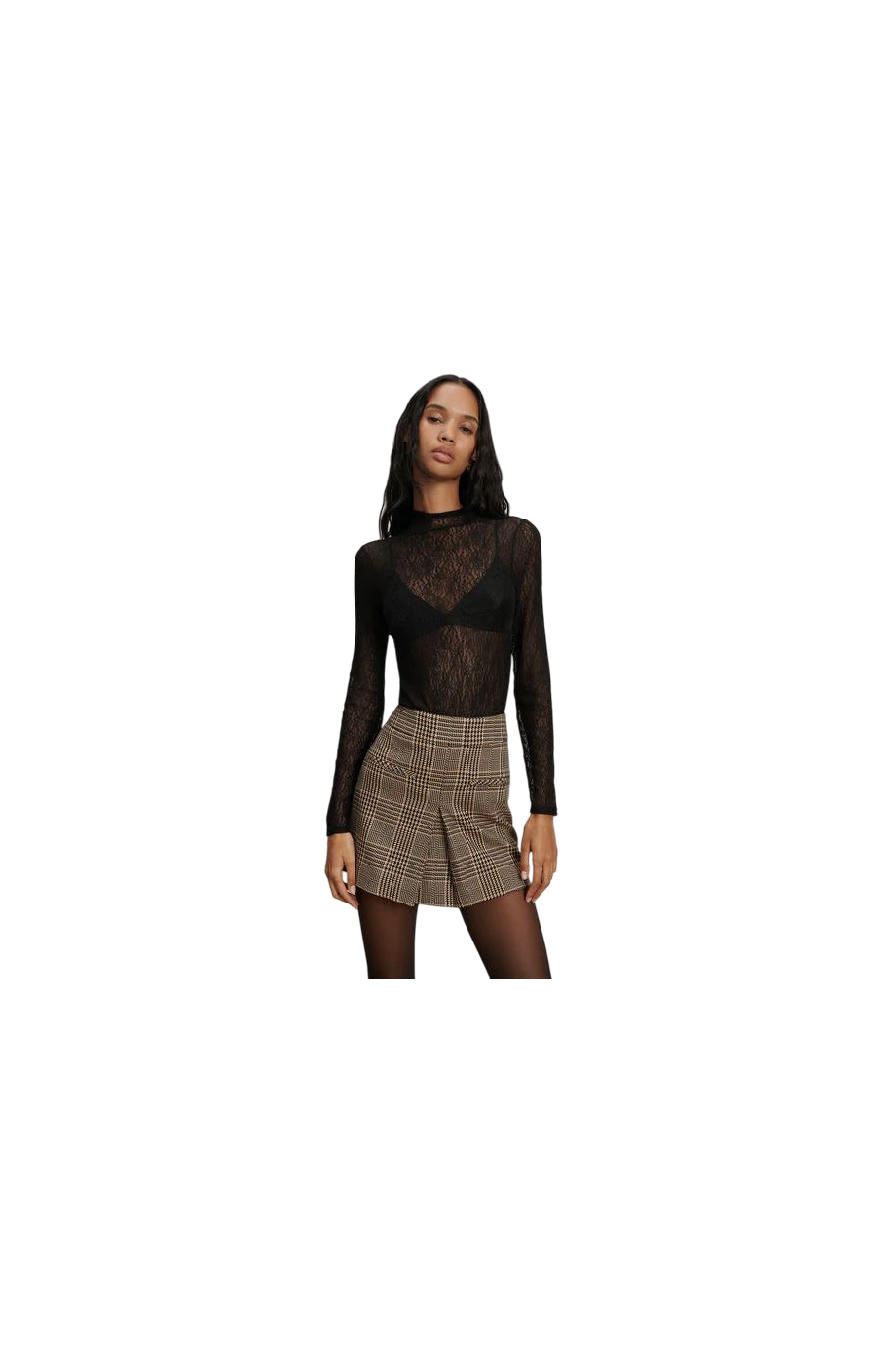 Pavaline checked mini skirt