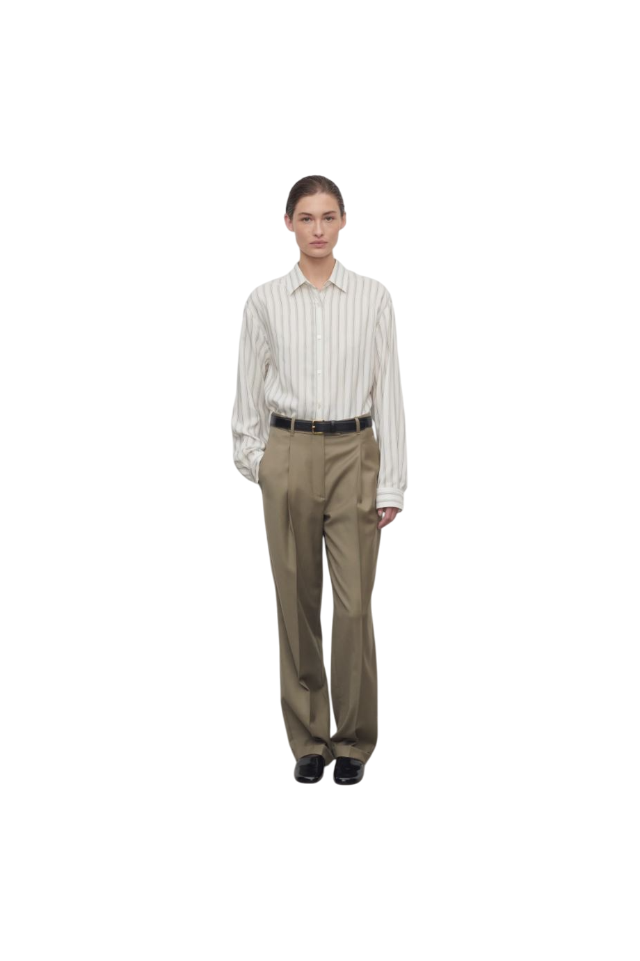 Sorina wool-garbardine pants