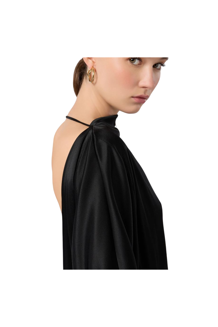 Winnie open-back satin playsuit