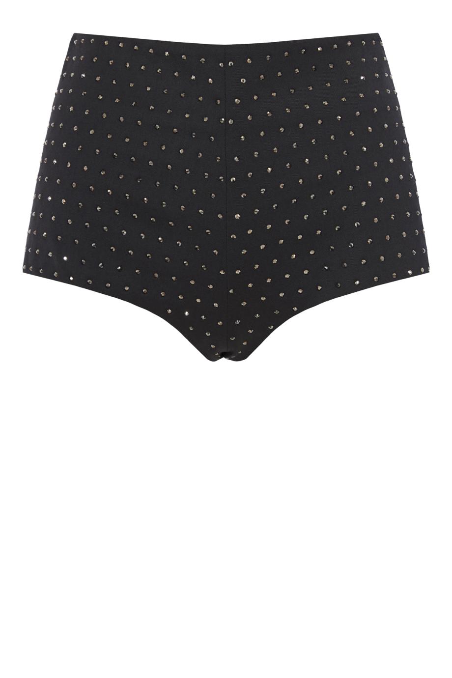 Tami crystal-embellished crepe shorts