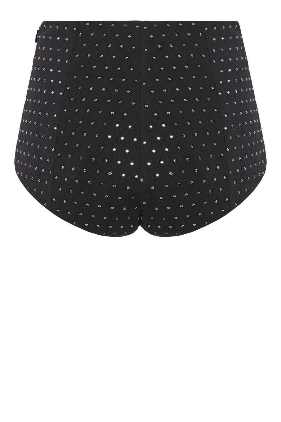 Tami crystal-embellished crepe shorts