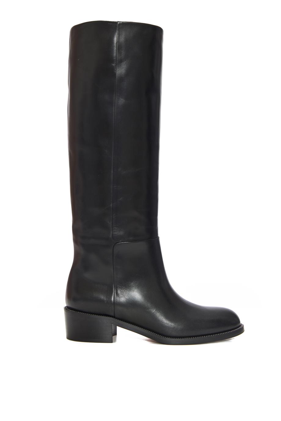Sellier leather boots
