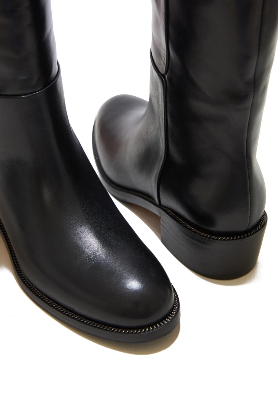 Sellier leather boots