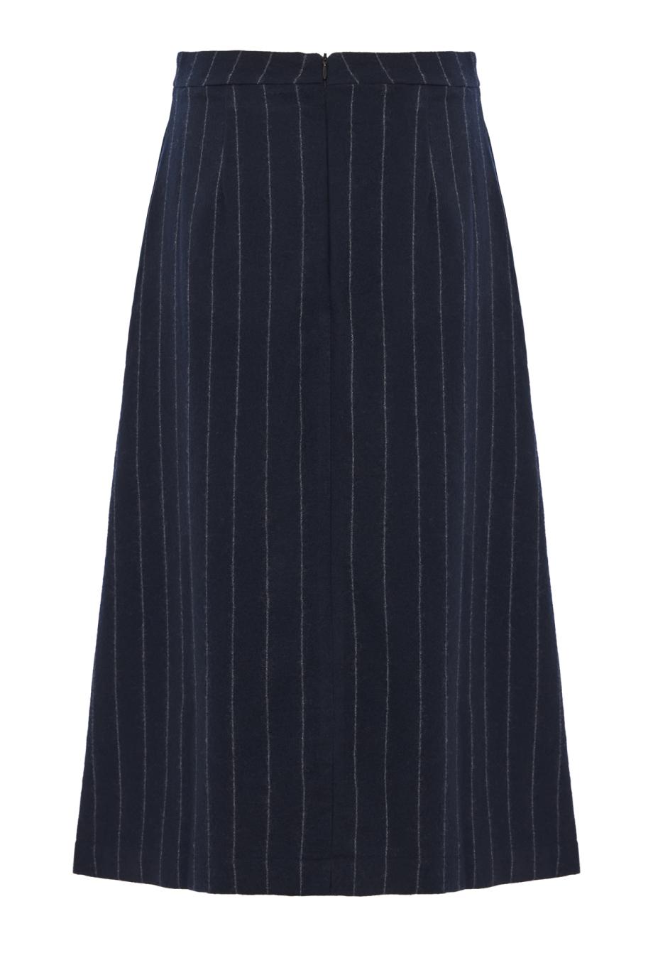 Jayne pinstriped wool midi skirt