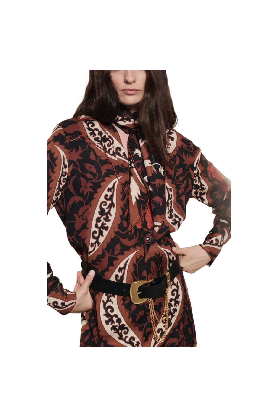 Hacia Puerto printed jersey blouse
