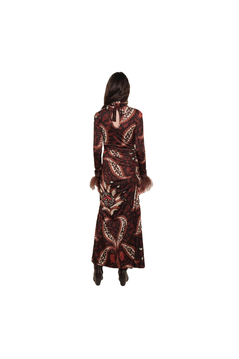 Start Point printed jersey midi dress