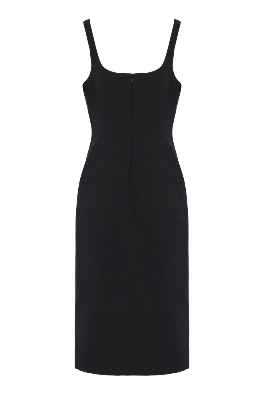 Embroidered crepe midi dress 