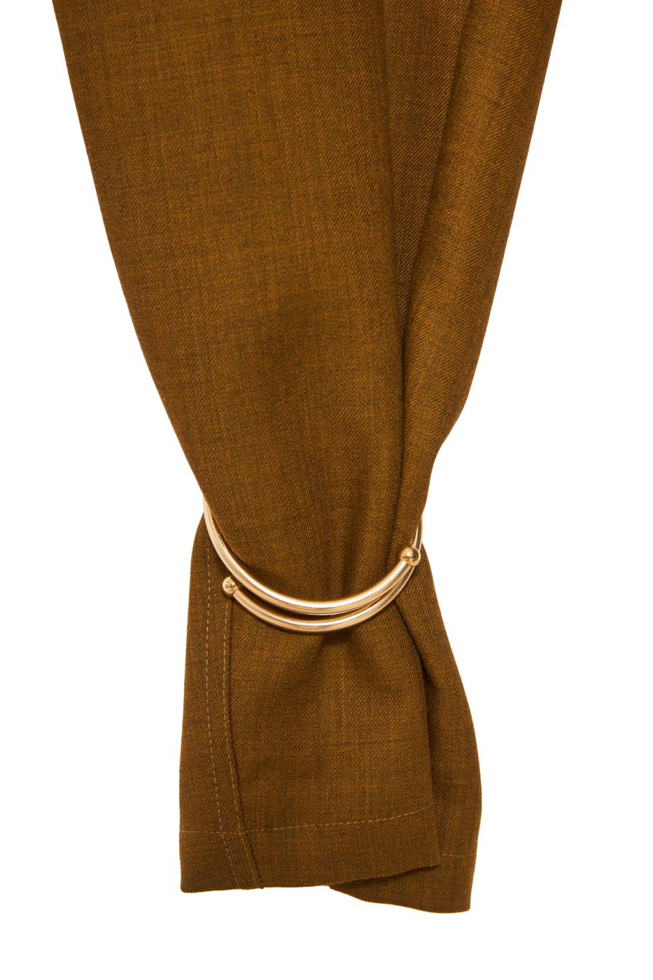 Phebe - cuff adorned wide-leg wool pants