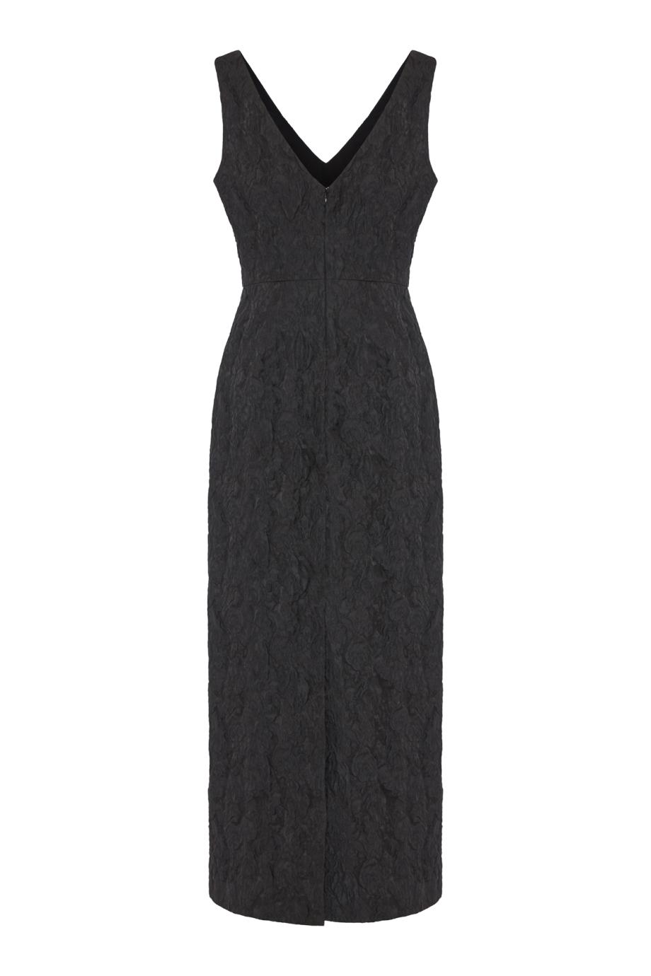 Embroidered Jacquard Midi Dress