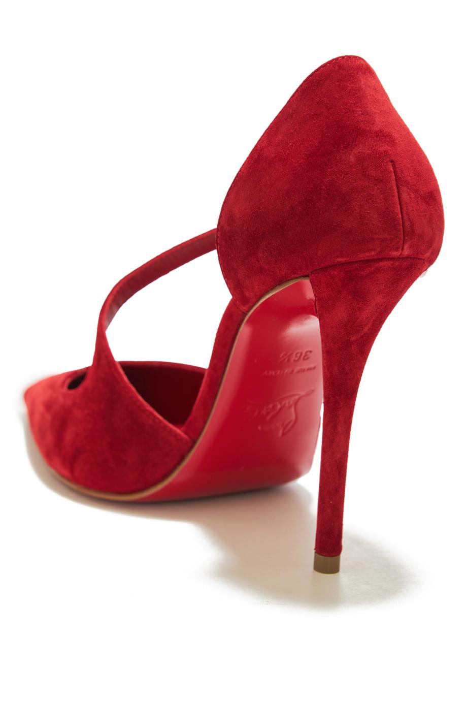 CHRISTIAN LOUBOUTIN Miss Ziggyta 100 suede pumps - Enny Monaco Christian Louboutin Red Suede Heels main image 1