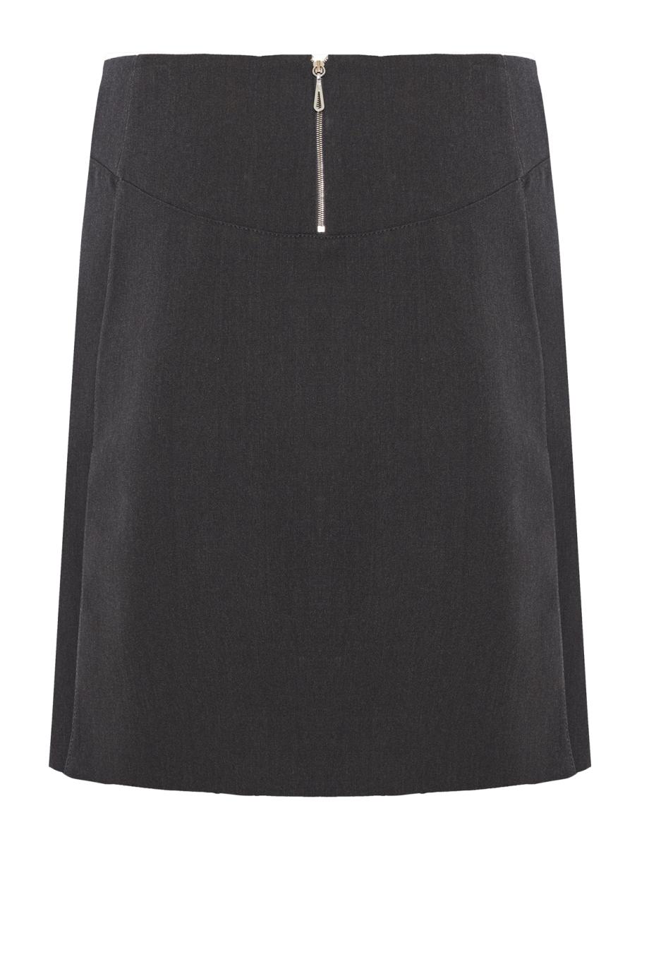 Pleated wool mini skirt 