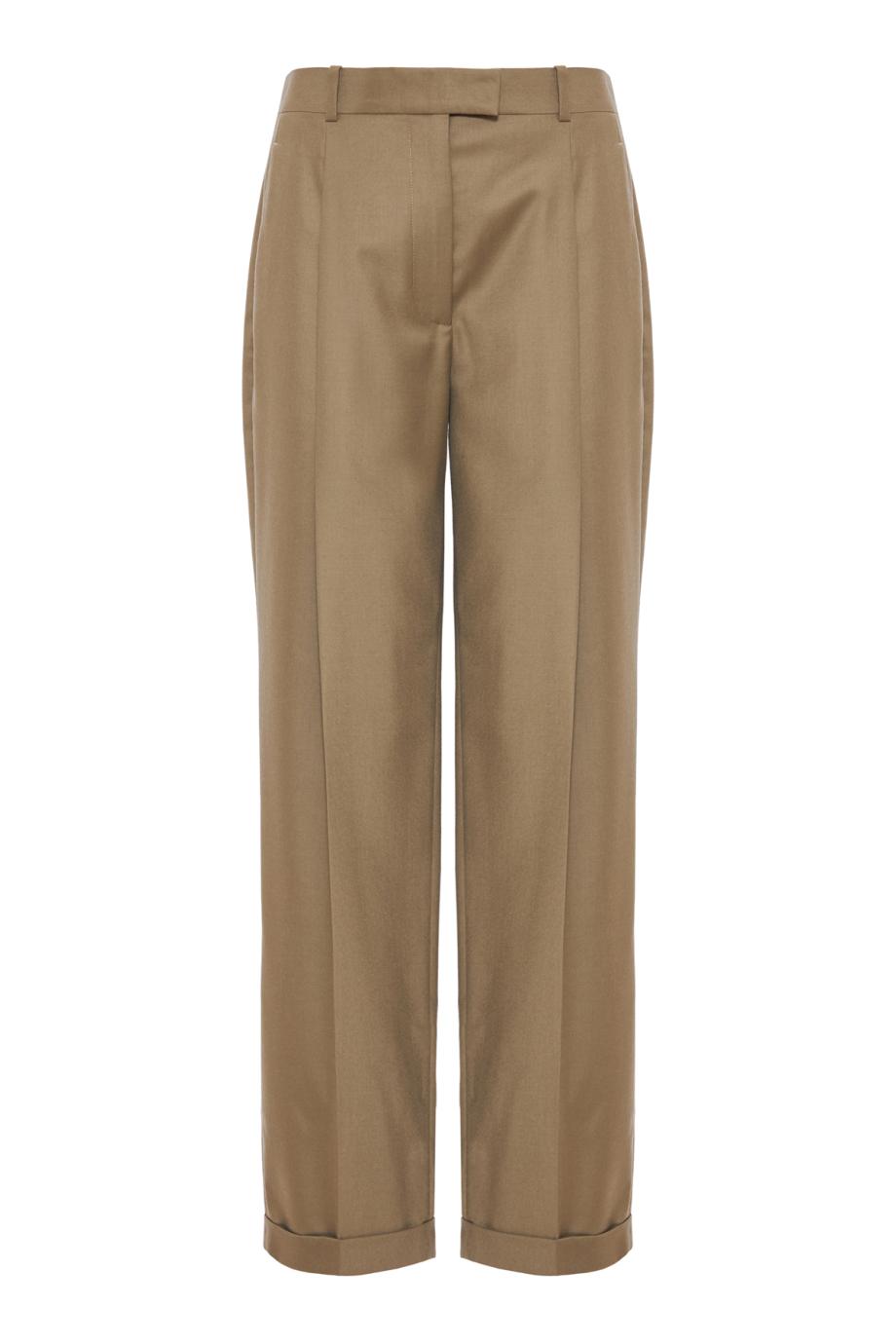 Sorina in virgin wool-garbardine pants