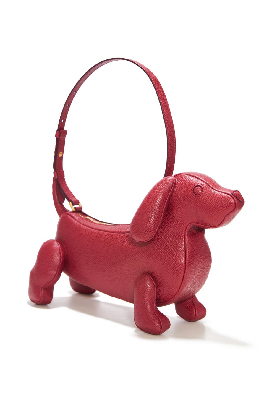 Hector pebble-grained leather baguette bag E