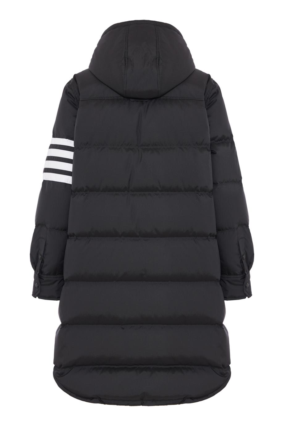 Shiny ripstop lightweight down filled 4-bar parka jacket