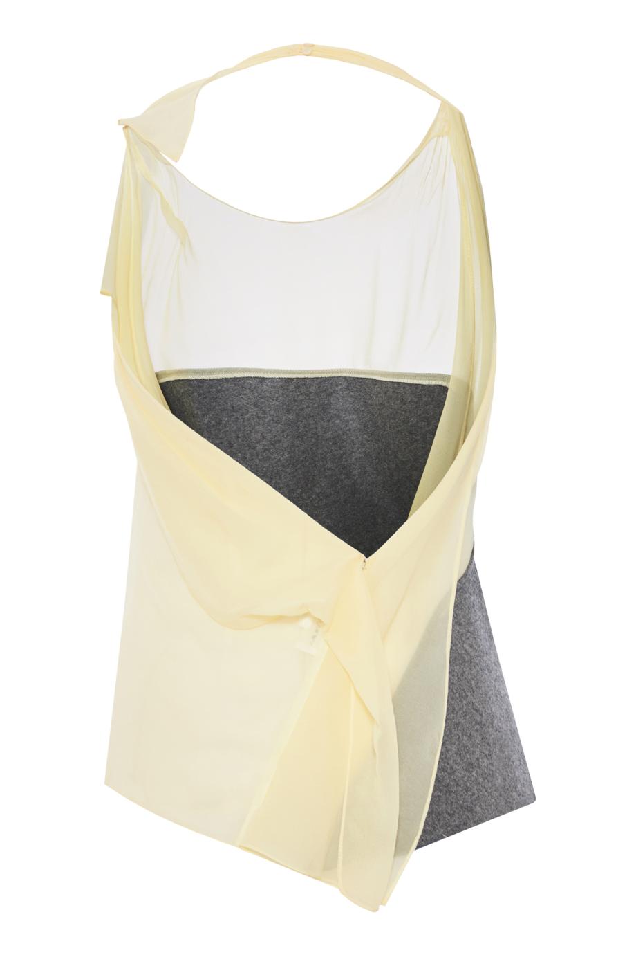 Draped Panel Top In Frosted Yellow