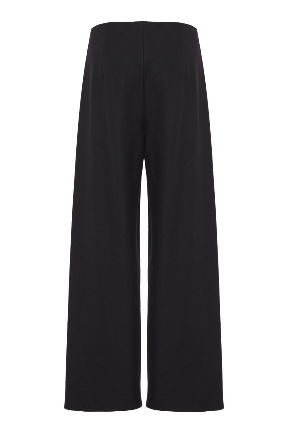 Italian Wool-Blend High-Waist Bias Pant