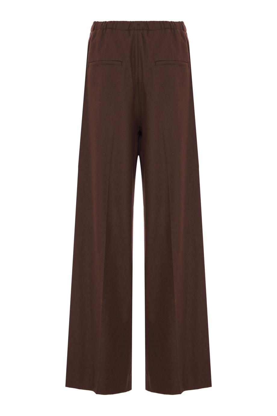 Italian Wool-Blend Pleated Wide-Leg Trouser