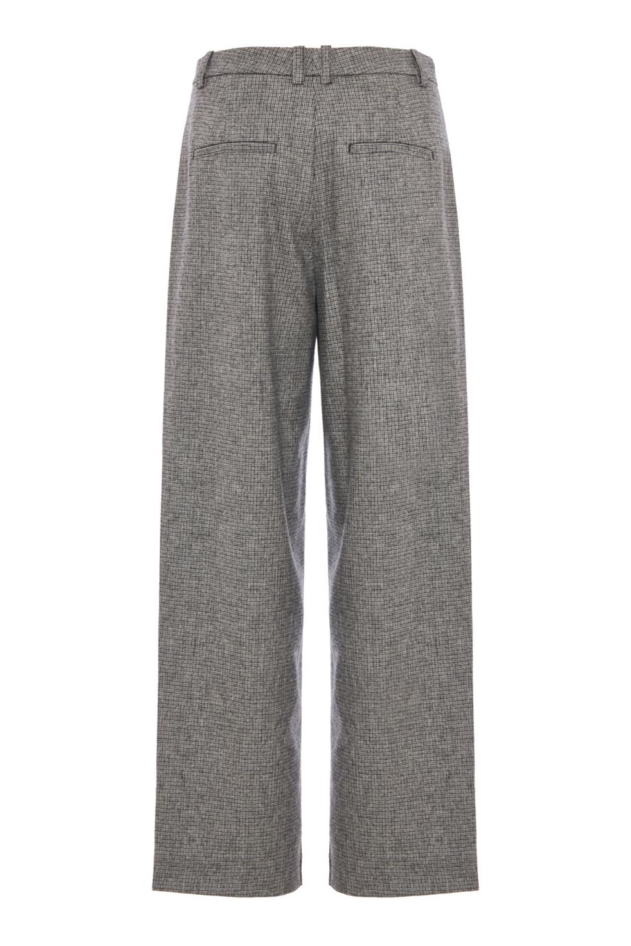 Roma Check Italian Wool-Blend High-Waist Trouser