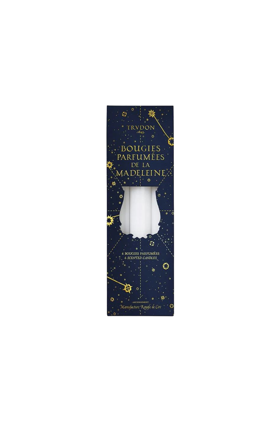 HOLIDAY COLLECTION- Fir Scented Madeleine 6 taper candles 20cm
