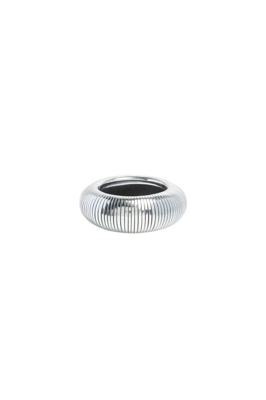 Sphere brass and leather cuff