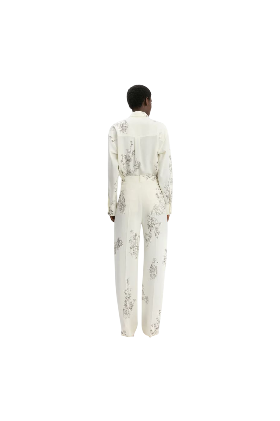 Printed crepe pants