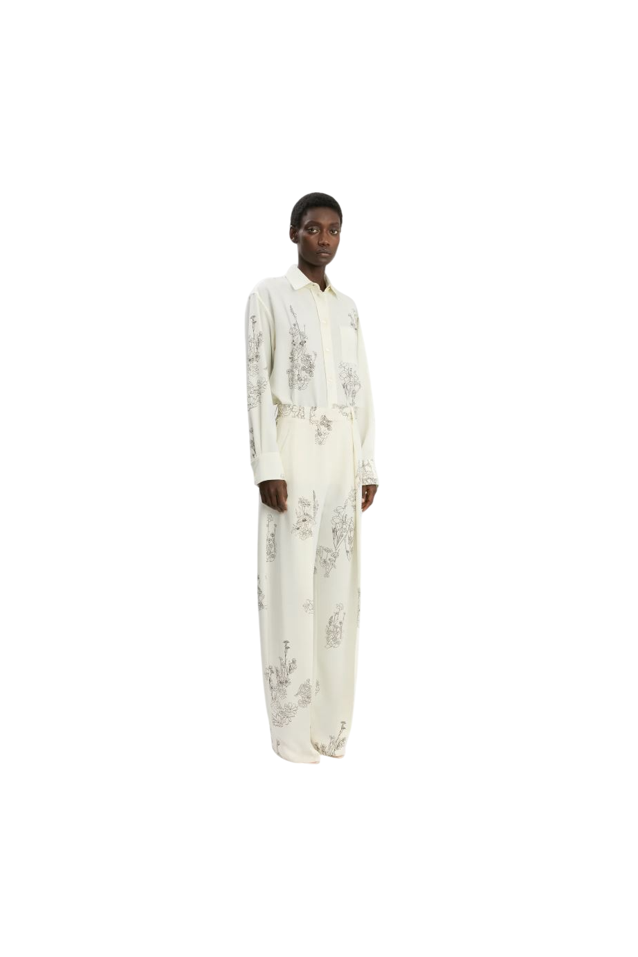 Printed crepe pants