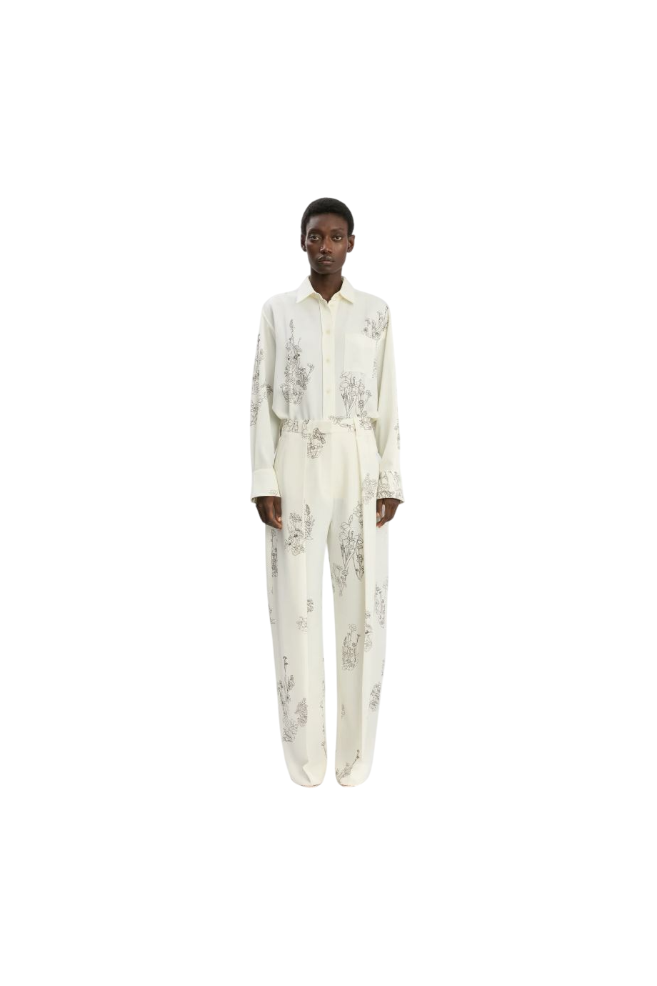 Printed crepe pants