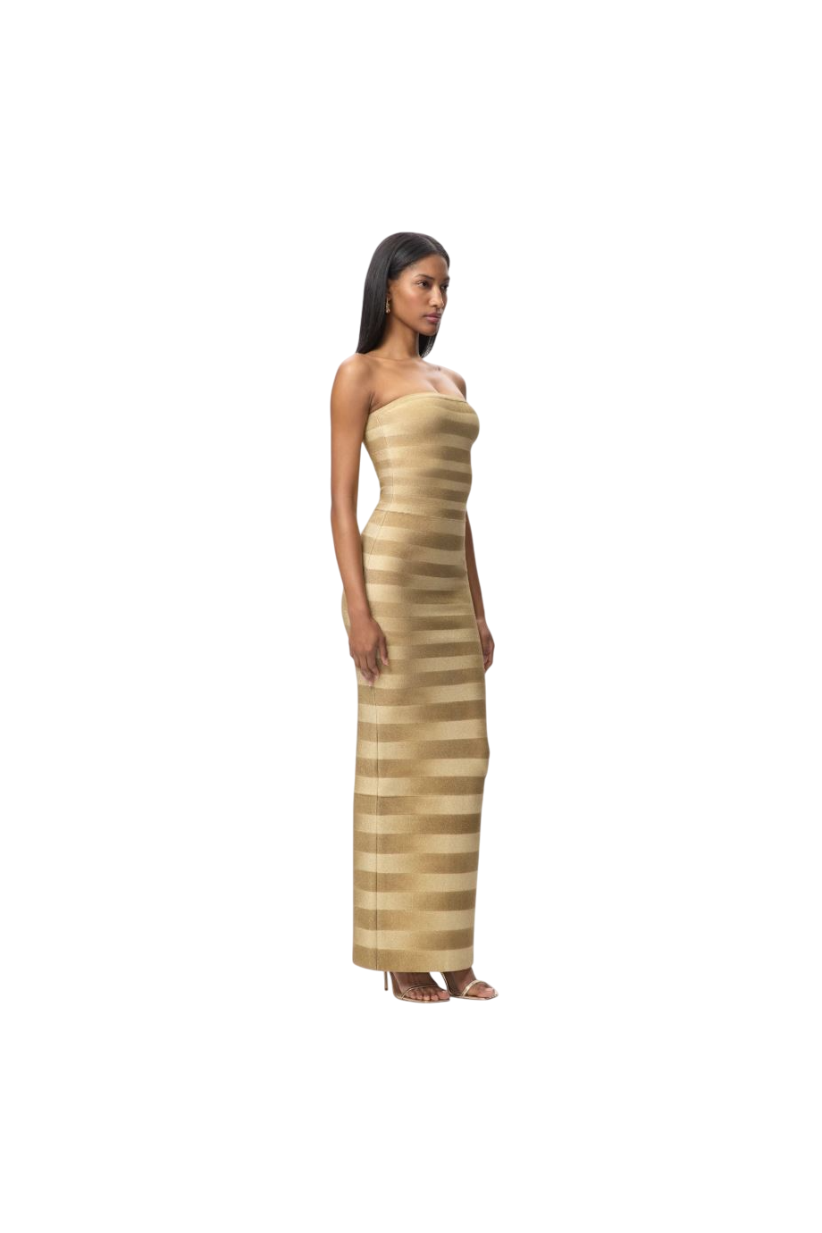 The Nia stretch-knit strapless gown