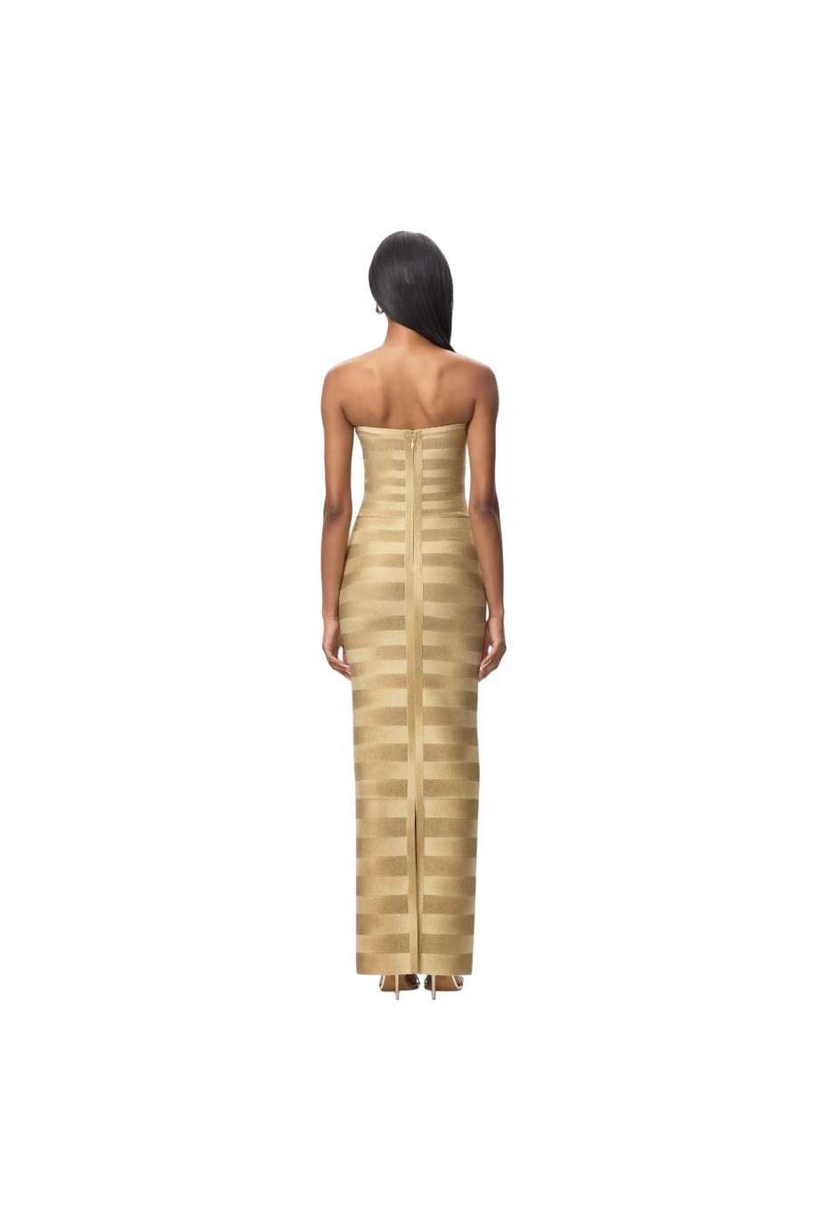 The Nia stretch-knit strapless gown