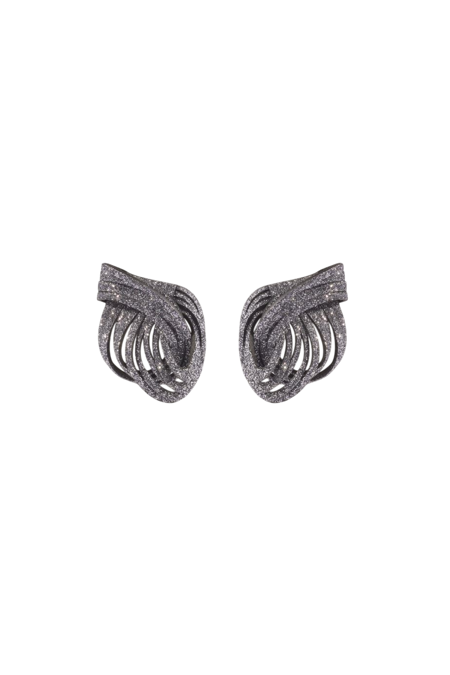 Not A Knot embellished brass and leather earrings